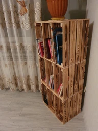 Ящик дерев'яний обпалений для зберігання з 2 полицями ECO WoodBox (ДхШхВ:50*40*32см) фото від покупців 1