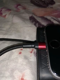 Кабель Lightning > USB Baseus Cafule Special Edition 2.4A 1.0m (CALKLF-GG1) Gray фото від покупців 12