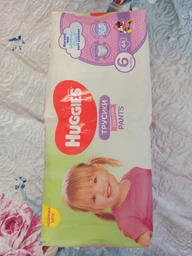 Підгузки Huggies Little Movers Pants 6 (15-25 кг) для дівчаток 88 шт (5029054568217) фото від покупців 17