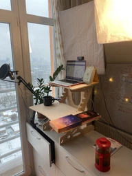 Стійка стіл для роботи стоячи з ноутбуком, планшетом Мастер А&В 400х300х970 мм (Арт 1085) фото від покупців 3