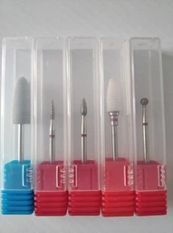 Фрезы алмазные Nail Drill набор 5 шт. для тонкой кутикулы (красная насечка) фото от покупателей 10