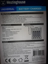 Зарядний пристрій Westinghouse WBC-011-CB для 4-х акумуляторів з функцією Power Bank (889554004821) фото від покупців 13