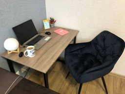 Компьютерный стол Ferrum-decor Дейв 75x140x60 черный ДСП Дуб Сан-Марино 16мм