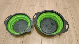 Друшляк силіконовий складаний 2 шт в комплекті Collapsible filter Baskets (великий + маленький) Зелений TRG-65270 фото від покупців 4