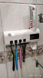 Автоматичний УФ-стерилізатор диспенсер для зубної пасти та щітки Toothbrush sterilizer (as-1173) фото від покупців 5