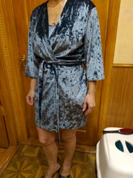 Халат женский BARWA garments 251 M Темно-фиолетовый (2110002512697) фото от покупателей 2