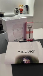 Косметологическая светодиодная LED маска для омоложения кожи лица Minovio фото от покупателей 1