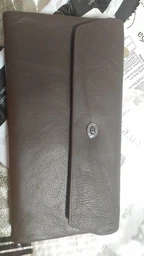 Кошелек-клатч женский ST Leather из натуральной кожи большой на кнопке с монетницей Коричневый 55682