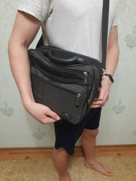 Мужской тканевый портфель Wallaby 2653 черный фото от покупателей 5