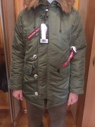 Парка Alpha Industries Slim Fit N-3B Parka 4XL Maroon/Orange фото від покупців 19