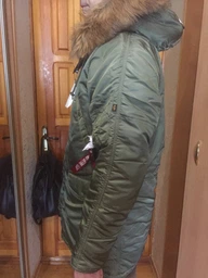 Парка Alpha Industries Slim Fit N-3B Parka 4XL Maroon/Orange фото від покупців 18