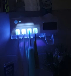 Автоматичний УФ-стерилізатор диспенсер для зубної пасти та щітки Toothbrush sterilizer (as-1173) фото від покупців 3