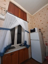 Тюль для кухни Adagio Windows Decor Кларис из белого шифона и цветной отдделки 300 х 160см, песочная фото от покупателей 4