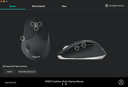Мышь Logitech M720 Triathlon Wireless/Bluetooth Black (910-004791) фото от покупателей 4