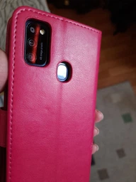 Чехол Clover для Samsung Galaxy M21 / M215 книжка кожа PU малиновый фото от покупателей 4