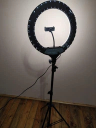 Светодиодная кольцевая LED лампа 14“ 36 см 36 W со штативом 220 см для профессиональной съемки блогеру, визажисту,как дополнительное освещение фото от покупателей 7