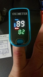 Пульсоксиметр на палець для вимірювання пульсу і сатурації крові Pulse Oximeter з батарейками фото від покупців 6