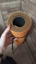 Килимок для йоги TPE+TC (Eco Friendly) 6 мм фіолетовий-рожевий (двошаровий спортивний каремат, мат для фітнесу, пілатесу) SC-EF6-VP фото від покупців 17