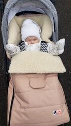 Зимовий конверт-чохол на овчині в коляску,на санки For Kids Mini (Коричневий) фото від покупців 16
