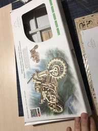 Механический деревянный 3D конструктор Ugears Мотоцикл Scrambler UGR-10 с коляской из фанеры (70137) фото от покупателей 2