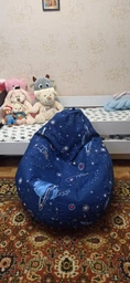 Крісло-груша бавовна "Космос" KatyPuf L 100x75 фото від покупців 3