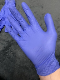 Одноразові рукавиці Nitromax нітрильні без пудри Розмір L 10 шт. Блакитні (9869201152052) фото від покупців 4
