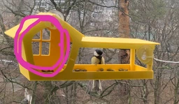 Кормушка для птиц на окно House_for_birds "Домик желтый" фото от покупателей 11