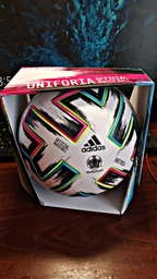 Мяч футбольный Adidas Uniforia Euro 2020 OMB FH7362 №5 Белый фото от покупателей 3