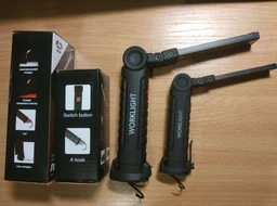 Светодиодный фонарь кемпинг W51 SMD + COB, красный + белый, магнит, крючок,microUSB