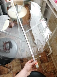Защитное покрытие для поверхностей "мягкое стекло" MBM HOME круглое 90 см прозрачное (PC-R900 T) фото от покупателей 4