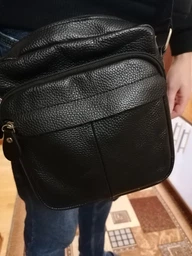 Сумка планшет через плечо мужская из натуральной кожи Laras K100082 Коричневая (ROZ6400034390) фото от покупателей 6