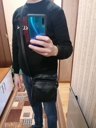 Сумка планшет через плечо мужская из натуральной кожи Laras K100082 Коричневая (ROZ6400034390) фото от покупателей 8
