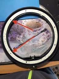 Кольцевая led лампа мощная светодиодная 26 см с держателем для смартфона и штативом 2,1 м фото от покупателей 3