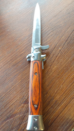 Выкидной нож стилет B-84, коричневый фото от покупателей 3