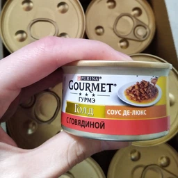Влажный корм для кошек Gourmet Gold СОУС ДЕ-ЛЮКС с говядиной, 12 шт. по 85 г фото от покупателей 13