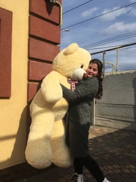 Великий Плюшевий ведмідь Yarokuz Джеральд 165 см Шоколадний (YK0060) фото від покупців 7