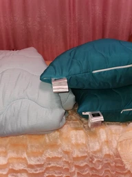 Набор антиаллергенный MirSon EcoSilk Супер Теплый №1662 Eco Light Blue (одеяло + подушки 50х70 среднии) (2200002655163) фото от покупателей 1