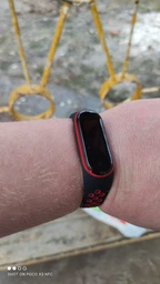 Ремінець BeCover Vents Style для Xiaomi Mi Smart Band 5/Mi Smart Band 6 Black-Red (705153) фото від покупців 18