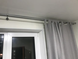 Карниз металлический двойной PLASTIDEA для шторы с крючками (16 - 16) Сатин Болонь 200 см. фото от покупателей 1