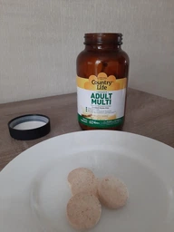 Жевательные поливитамины для взрослых Country Life "Adult Multi" со вкусом ананаса и апельсина (60 пастилок)