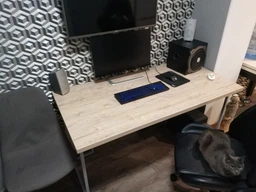 Компьютерный стол Ferrum-decor Ханна 75x100x70 серый ДСП Дуб Сонома 32мм