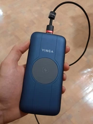 Батарея універсальна Vinga 10000mAh Wireless QC3.0 PD Soft Touch (PowerBank) Фіолетовий, павер банк, павербанк, повербенк фото від покупців 12