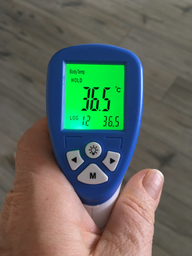 Безконтактний інфрачервоний термометр Non-contact DT 8809c Original Pro 32°C ~ 42,5°C для Тіла і Поверхонь з російської інструкцією Синій