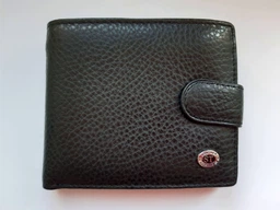 Чоловічий гаманець з натуральної шкіри ST Leather Чорний (bg183fash11) фото від покупців 5