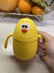 Пляшечка Поїлка Дитяча Clefers Duck - Скляна колба в пластиковій захисту з Трубочкою Дозатором на 248мл (51910088) фото від покупців 1