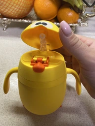 Пляшечка Поїлка Дитяча Clefers Duck - Скляна колба в пластиковій захисту з Трубочкою Дозатором на 248мл (51910088)