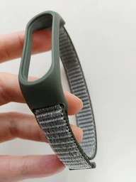 Ремешок BeCover Style Nylon для Xiaomi Mi Smart Band 5/Mi Smart Band 6 Gray-Black (BC_705423) фото от покупателей 18