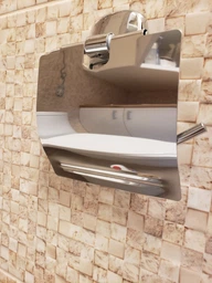 Тримач туалетного паперу з кришкою Perfect Sanitary Appliances RM 1601 латунь, настінний, хром фото від покупців 12