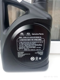 Моторна олива Mobis Hyundai / KIA Turbo SYN Gasoline 5W-30 4 л (05100-00441) фото від покупців 15