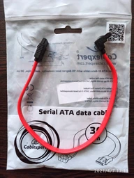 Кабель для передачі даних SATA III 0.1m угловой Cablexpert (CC-SATAM-DATA90-0.1M) фото від покупців 5